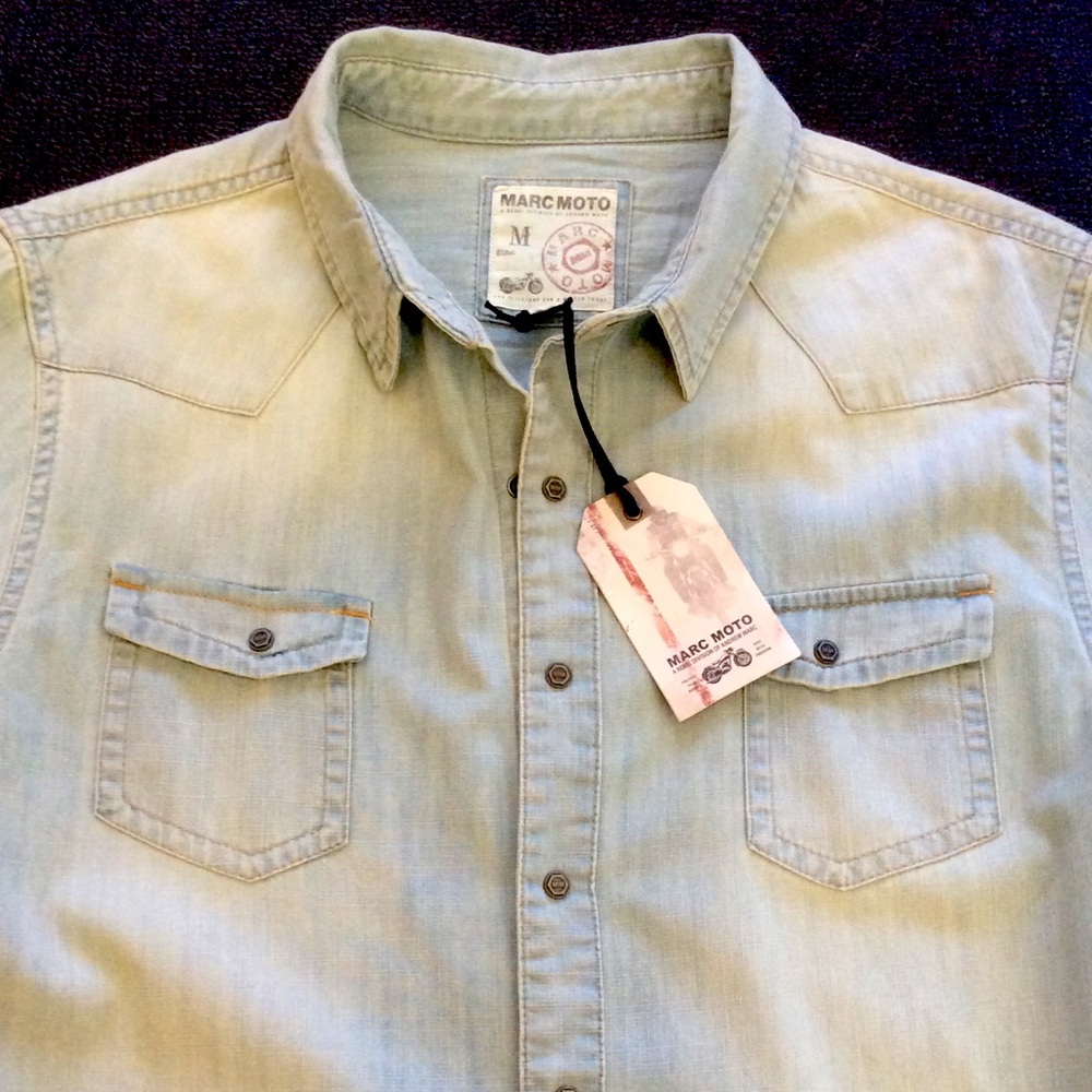 Men’s Denim Shirt By “Andrew Marc”.